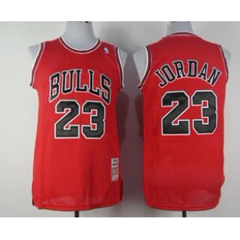 Chicago Bulls #23 Michael Jordan Red Swingman Throwback Jersey