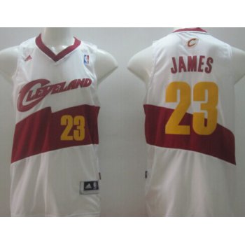 Cleveland Cavaliers #23 LeBron James Revolution 30 Swingman 2014 White Jersey