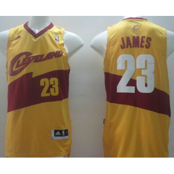 Cleveland Cavaliers #23 LeBron James Revolution 30 Swingman 2014 Yellow Jersey