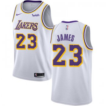Big Size Nike Los Angeles Lakers #23 LeBron James White NBA Swingman Association Edition Jersey