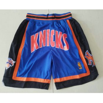 Men's New York Knicks 1996-97 Blue Just Don Shorts Swingman Shorts