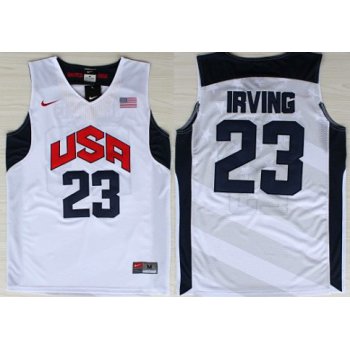 2012 Olympics Team USA #23 Kyrie Irving Revolution 30 Swingman White Jersey