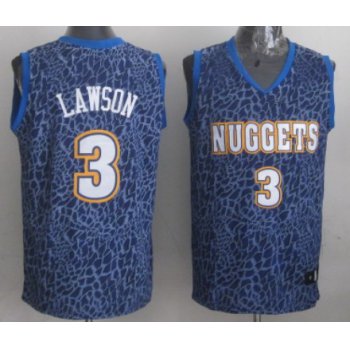 Denver Nuggets #3 Ty Lawson Blue Leopard Print Fashion Jersey