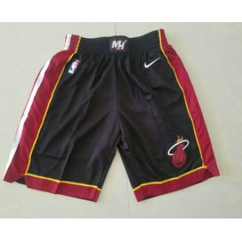 Men's Miami Heat Black 2019 Nike Swingman Stitched NBA Shorts