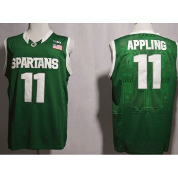 Michigan State Spartans #11 Keith Appling Green Jersey