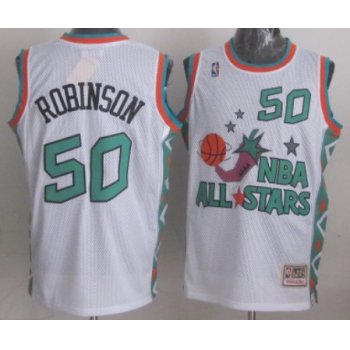 NBA 1996 All-Star #50 David Robinson White Swingman Throwback Jersey