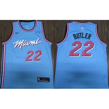 Nike Heat #22 Jimmy Butler 2019-20 Men's Blue Miami City Edition NBA Jersey