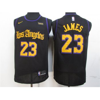 Los Angeles Lakers #23 LeBron James Black 2020 Latin Nights NBA Swingman Jersey
