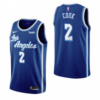 Los Angeles Lakers #2 Quinn Cook Blue 2019-20 Classic Edition Stitched NBA Jersey