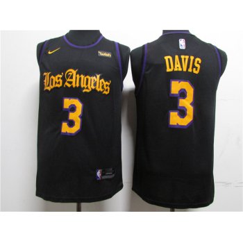 Los Angeles Lakers #3 Anthony Davis Black 2020 Latin Nights NBA Swingman Jersey