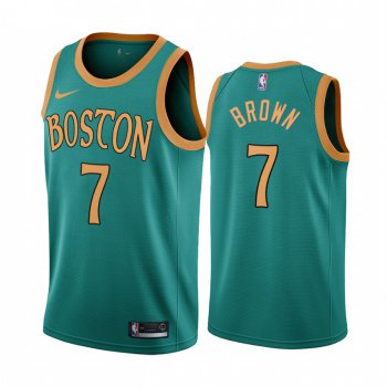 Nike Celtics #7 Jaylen Brown Green 2019-20 City Edition NBA Jersey