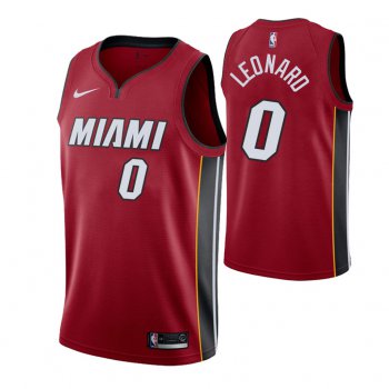 Nike Heat #0 Meyers Leonard Men's Statement Edition Red NBA Jersey