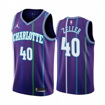 Nike Hornets #40 Cody Zeller Purple 2019-20 Classic Edition Stitched NBA Jersey