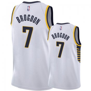 Nike Pacers #7 Malcolm Brogdon White Association Edition Men's NBA Jersey