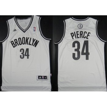 Brooklyn Nets #34 Paul Pierce Revolution 30 Swingman White Jersey