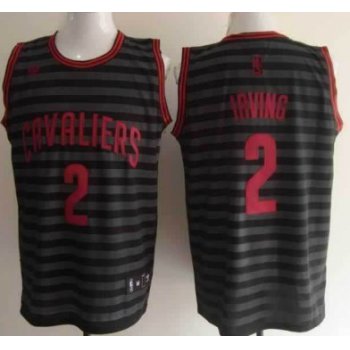 Cleveland Cavaliers #2 Kyrie Irving Gray With Black Pinstripe Jersey