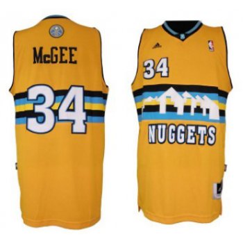 Denver Nuggets #34 JaVale McGee Revolution 30 Swingman Yellow Jersey