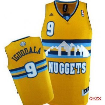 Denver Nuggets #9 Andre Iguodala Yellow Swingman Jersey