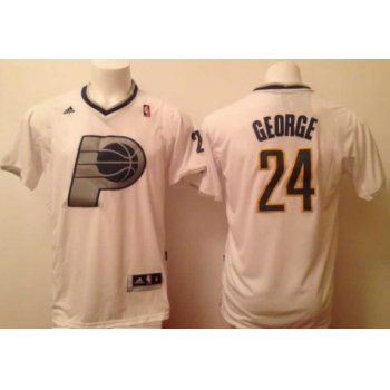 Indiana Pacers #24 Paul George Revolution 30 Swingman 2013 Christmas Day White Jersey