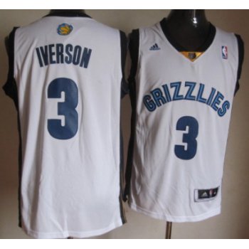 Memphis Grizzlies #3 Allen Iverson Revolution 30 Swingman White Jersey