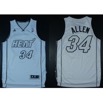 Miami Heat #34 Ray Allen Revolution 30 Swingman White Big Color Jersey