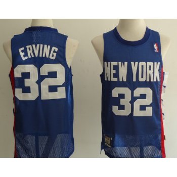 New Jersey Nets #32 Julius Erving ABA Hardwood Classic Blue Swingman Jersey