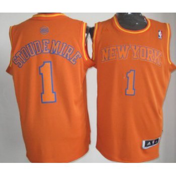 New York Knicks #1 Amare Stoudemire Revolution 30 Swingman Orange Big Color Jersey