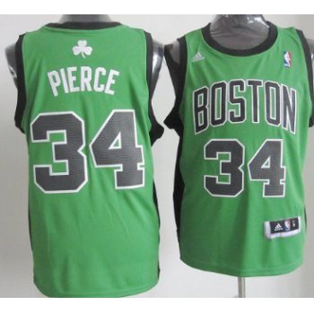 Boston Celtics #34 Paul Pierce Revolution 30 Swingman Green With Black Jersey