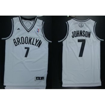 Brooklyn Nets #7 Joe Johnson Revolution 30 Swingman White Jersey