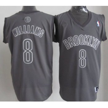 Brooklyn Nets #8 Deron Williams Revolution 30 Swingman Gray Big Color Jersey