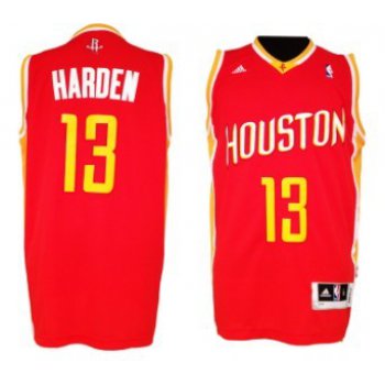 Houston Rockets #13 James Harden Revolution 30 Swingman Red With Gold Jersey