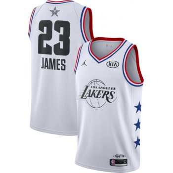 Jordan Men's 2019 NBA All-Star Game #23 LeBron James White Dri-FIT Swingman Jersey