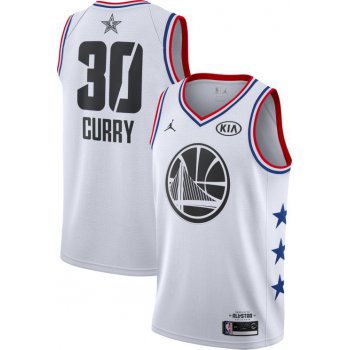 Jordan Men's 2019 NBA All-Star Game #30 Steph Curry White Dri-FIT Swingman Jersey
