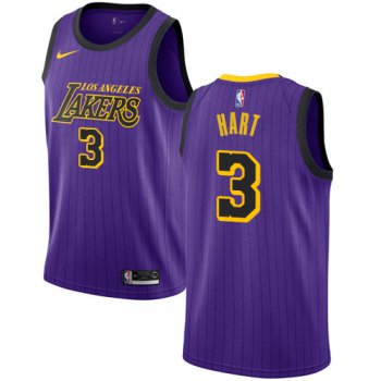 Men's Los Angeles Lakers #3 Josh Hart Purple Nike NBA City Edition Authentic Jersey