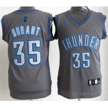 Oklahoma City Thunder #35 Kevin Durant Gray Shadow Jersey