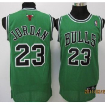 Chicago Bulls #23 Michael Jordan Green Swingman Jersey
