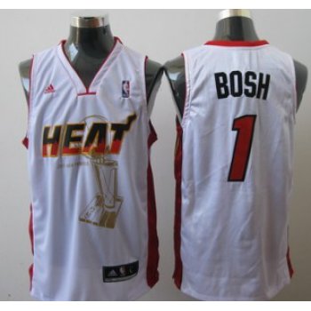 Miami Heats #1 Chris Bosh White The Finals Commemorative Jersey