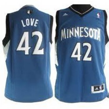 Minnesota Timberwolves #42 Kevin Love Revolution 30 Swingman Blue Jersey