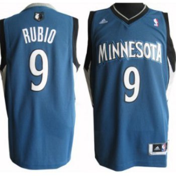 Minnesota Timberwolves #9 Ricky Rubio Revolution 30 Swingman Blue Jersey
