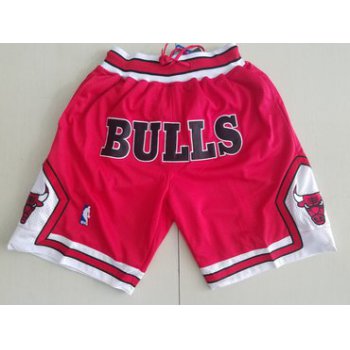 Chicago Bulls Red NBA Throwback Shorts