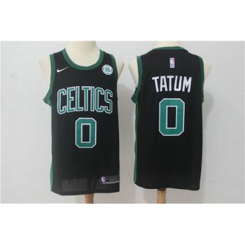 Nike Boston Celtics 0 Jayson Tatum Black Stitched Swingman Jersey