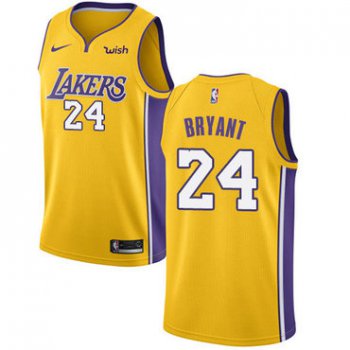 Nike Los Angeles Lakers #24 Kobe Bryant Gold NBA Swingman Icon Edition Jersey