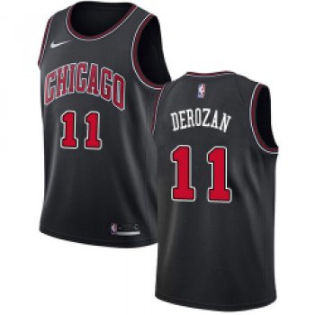Nike Chicago Bulls 11 Demar Derozan Black NBA Swingman Statement Edition Jersey