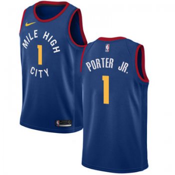 Nike Denver Nuggets #1 Michael Porter Jr. Navy NBA Swingman City Edition Jersey