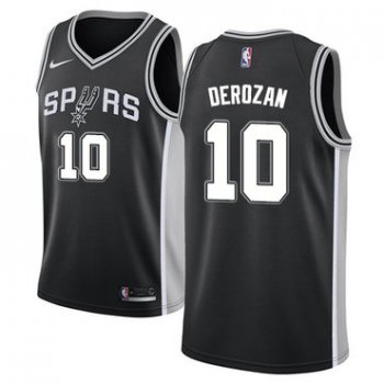 Nike San Antonio Spurs #10 DeMar DeRozan Black NBA Swingman Icon Edition Jersey
