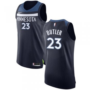 Nike Minnesota Timberwolves #23 Jimmy Butler Navy Blue NBA Authentic Icon Edition Jersey