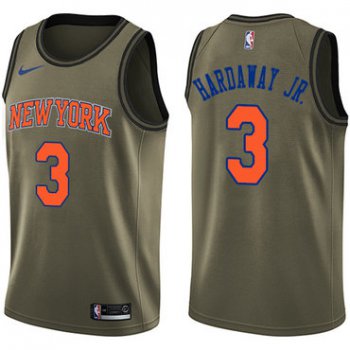 Nike New York Knicks #3 Tim Hardaway Jr. Green Salute to Service NBA Swingman Jersey