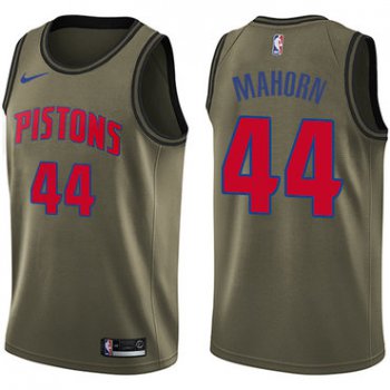 Nike Pistons #44 Rick Mahorn Green Salute to Service NBA Swingman Jersey