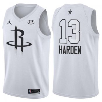 Rockets 13 James Harden Jordan Brand White 2018 All-Star Game Swingman Jersey