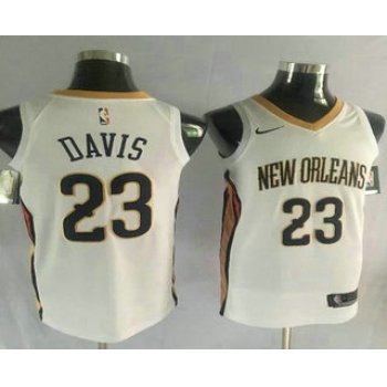 Men's New Orleans Pelicans #23 Anthony Davis New White 2017-2018 Nike Swingman Stitched NBA Jersey
